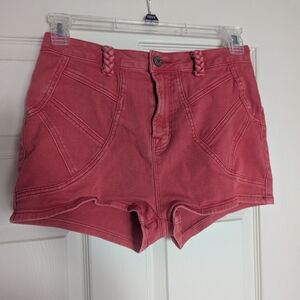 Urban Outfitters Pink High Waist Shorts Relaxed Fit